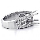 Bridge princess cut diamond engagment ring setting 2.00 carats set in platinum